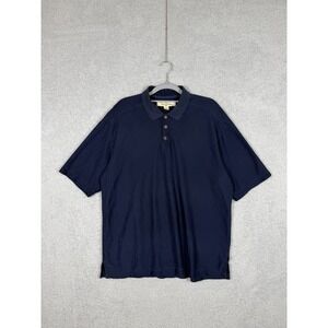 Vintage Tommy Bahama Polo Shirt Navy Blue Mens Size L